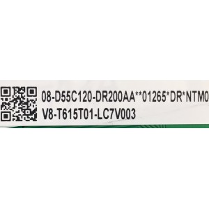 LED DRIVER PARA TV TCL QLED / NUMERO DE PARTE 08-D55C120-DR200AA / 40-055R63-DRC2LG / 55R635 / 08-D55C120-DR200AA / V8-T615T01-LC7V003 / PANEL LVU550NDHL CD9W08 V2 / MODELO 55R646